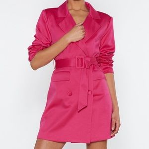 Hot Pink Blazer Dress